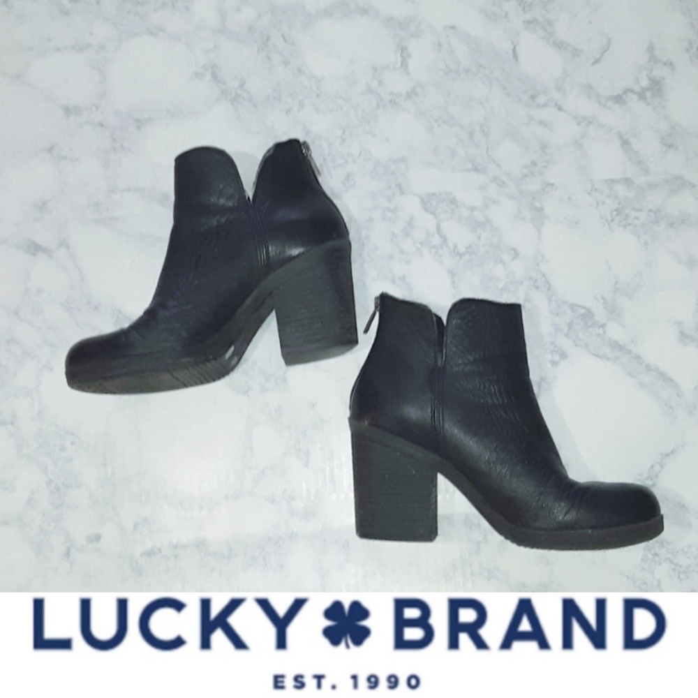 Lucky Brand Black Ankle Boots